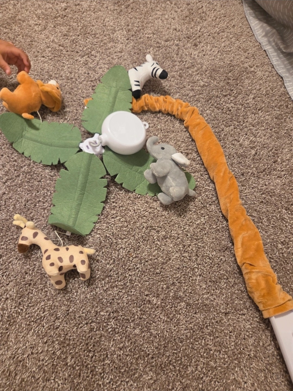 Amazon Plush Safari Mobile in Orange, Green, Gray